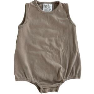 Mebie Baby Beige Cotton Bubble Romper Size 18 Months